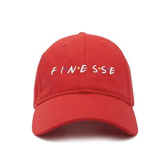 Finesse Embroidery Dad Hat Baseball Cap - Red NWOT - Picture 1 of 1